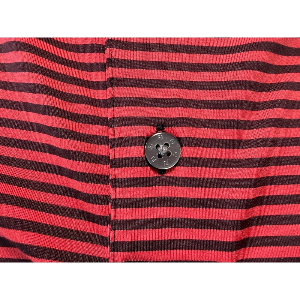 FootJoy ProDry Lisle Pine Valley Red Striped Performance Golf Polo XL - Picture 7 of 13